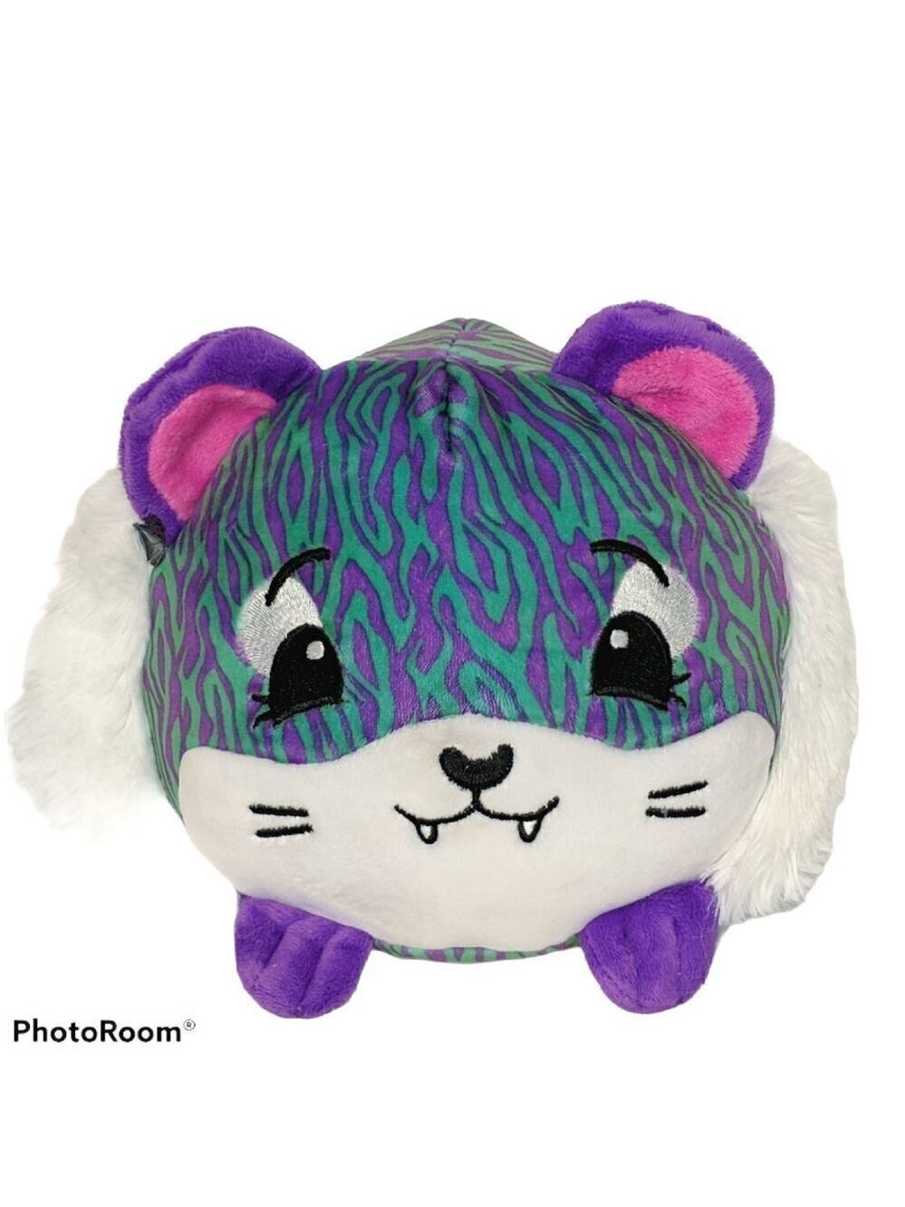 Pikmi Pops Tiger Plush Green Purple 7 Inch
